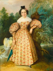 若い女性の肖像 1835年頃 油彩・カンヴァス