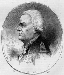 アメリカ独立戦争（1775-1783）に参加したフランスの提督、グラース伯爵（Francois Joseph Paul, Marquis de Grasse Tilly）（1722-1788）の肖像。1881年のエングレーヴィング。