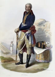 フランスの将軍ジャン・ヴィクトル（Jean-Victor）・モロー（1763-1813）の肖像 - "Le Plutarque francais", Ed.Mennechet, Paris