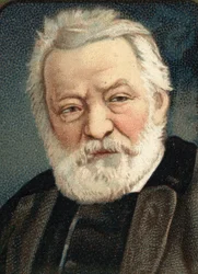 フランスの作家ヴィクトル・ユーゴー（1802 - 1885）の肖像。