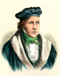 ドイツの哲学者、ゲオルク・ヴィルヘルム・フリードリヒ・ヘーゲル（1770-1831）の肖像。