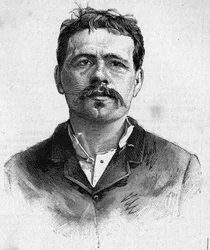 アナーキストのフランソワ・ケーニッヒシュタイン（母親の名前からラバチョルと呼ばれた）（1859〜1892年）の肖像。