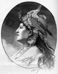 1888年、手紙の女性Judith Gauthier（1845-1917）の肖像。