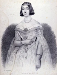 歌手Anna de LA GRANGE（1824-1909）の肖像。