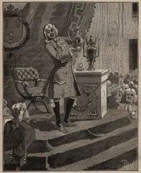 陶器。ピエール・ジョセフ・マッケール（1718-1784）が、1769年にセーブル工場で作られたフランス初の硬質磁器をアカデミーで紹介。Adolphe BITARDの「Les arts et metiers illustres」に掲載された1885年の版画。