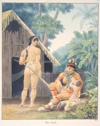 赤いカリブ人、1843-50年頃（水彩画）