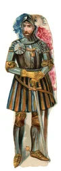 騎士ピエール・テライユ（バイヤル公）（1476～1524年）の表現 クロモリトグラフ 19世紀後半