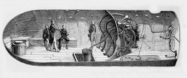 アントワーヌ・プロスペル・パイエルヌ（1806-1886）による潜水艦（サブマリン）の表現