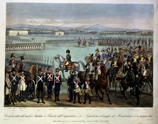 モンテキアーロ野原でのナポレオンのイタリア・ポーランド民兵のレビュー、6月10日