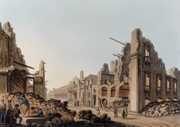 1783年にメッシーナ（Messina）で発生した地震による廃墟。オスマン帝国の支配地域、ヨーロッパ、アジア、地中海の島々の風景」では