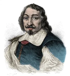Samuel de Champlain (1567 - 1635) - サミュエル・ド・シャンプランの肖像 (1567 - 1635) フランスのアメリカ大陸における探検家 -。