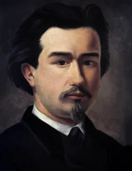 航空の父」と呼ばれるフランスのエンジニア・発明家、クレマン・アデル（1841-1925）の自画像。