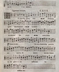 Roland de LassusのPsalmi Poenitentialesの楽譜（1604年）。