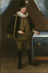 Sigismund III Vasa, roi de Pologne - ポーランド王Sigismund III Vasa（1566-1632）の肖像、匿名 .油彩・キャンバス