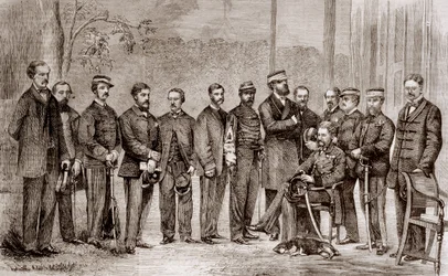 1856年から1860年まで続いた第二次アヘン戦争のイギリス軍人とその部下であるSir James Hope Grant（1808-1875）。