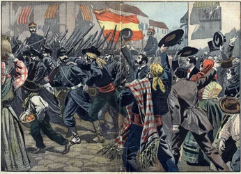 スペインと北米の間で起きた米西戦争またはキューバ独立戦争（1868年～1898年
