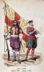 スイス衛兵。1660年にFusilier、1616年にEnsign。