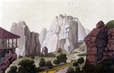 1810年のギリシャでの流星。ジュール・フェラリオ編「The old and modern costume」にて。ミラノ