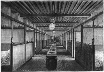 1884年、パリのモンジュ校。洗面台のある寮。「自然」の中で。科学とその芸術や産業への応用についてのレビュー」。