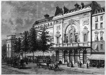 1873年、パリのサン・マルタン劇場（Theatre de la porte Saint-Martin）。