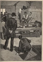 ツアーの芸術：ブランシャールの塔。Adolphe BITARDの "Les arts et metiers illustres "に掲載された1885年の版画。