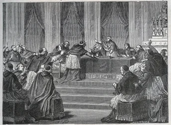 フランスとイタリアの聖職者は、1811年6月9日にパリで開催されたフランス国民評議会の集会に集まり、フェッシュ枢機卿（1763～1839）が議長を務めた。