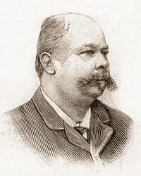 1895年のアカデミー・フランセーズのメンバー：フランスの劇作家Henri (Henry) Meilhac (1831-1897)の肖像。
