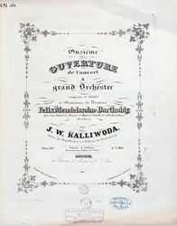 Kalliwodaのouverture n°11の譜面のタイトルページ。