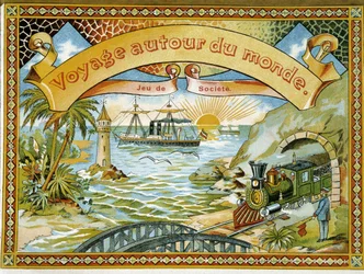 列車、灯台、船、カバーゲーム「Journey around the world」、n.d. 19日。