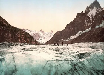 モンブランの眺め：氷の海。フォトクローム 1890年頃