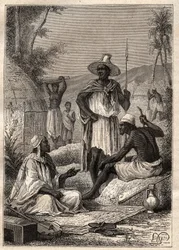 マンゴ・パーク（1771-1806）のジョリバ（ニジェール）への航海（1795年）：セネガルの先住民 - "The Great Mariners of 18th century "から引用した図版