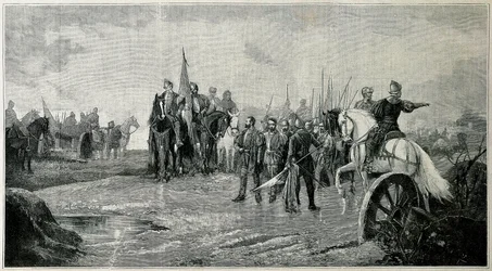 カスティーリャの共同体の戦争：Billalarの戦い。王党軍が共同体に勝利した（1521年4月23日）。エングレービング、スペイン 16世紀