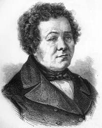 フランスの政治家Adolphe Crémieux (1796-1880)の肖像。