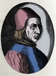 アンジェロ・ポリツィアーノ（警察官）の肖像 イタリアの人文主義者 1454-1494年 フィリッポ・ガッリの「Virorum Doctorum effigies（博士の肖像）」に掲載されています。