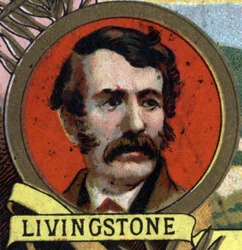 David Livingstone (1813-1873) スコットランドの宣教師、探検家の肖像。19世紀末のクロモリ写真。