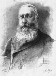 レオポルド2世（1835年～1909年）の肖像。ベルギー国王（1865年〜1909年）。