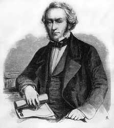 リチャード・コブデンの肖像。イギリスの経済学者・政治家（1804年〜1865年）。1866年に描かれたもの。