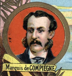コンピエーニュ侯爵（Louis Eug¿ne Henri Dupont）の肖像画、フランスの旅行家1846-1877年。
