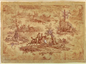 素描、綿プリント織物のための漫画、ラ・ルート・ド・ジュイ、1815年以降