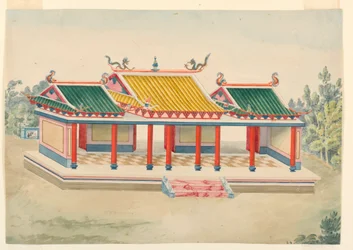 素描、シノワズリ・パヴィリオン、1815-22年