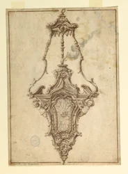 素描、香炉のデザイン、1725-1750年