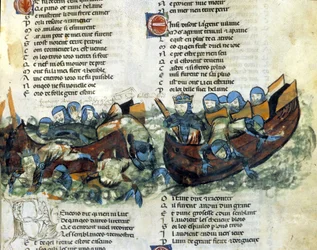 海戦の様子。13世紀の細密画