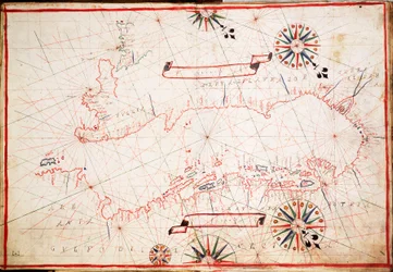 アドリア海海図 1620年頃（ヴェラム）