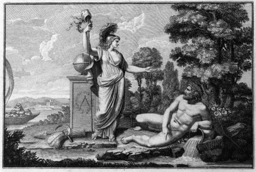 ナポレオン・ボナパルトが1797年6月27日にイタリアでフランスをモデルに作成し、1802年にイタリア共和国となったシサルピーヌ共和国（Cisalpina）のアレゴリーです。フランス共和国のシンボルが表現されている。ミラノのリゾルジメント博物館のエングレーヴィング。