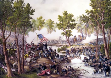 アメリカ南北戦争（1861～1865年）。スポッツシルバニア・コートハウスの戦い（バージニア州）5月08日～21日