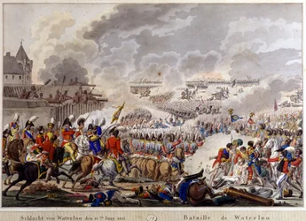 1815年6月18日のワーテルローの戦い エングレーヴィング 19世紀