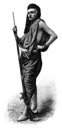 Camille Douls 1864-1889 イギリスの探検家 - 彫刻 1888年