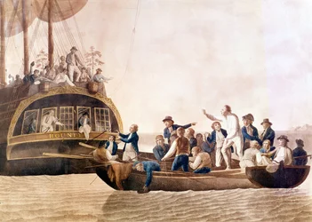 乗組員に見捨てられたバウンティ号の船長ウィリアム・ブライ（1754～1817）。