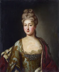 Charlotte de Brunswick-Lunebourg (Brunswick Lunebourg) - Charlotte of Brunswick-Wolfenbuettel (1694-1715) 王女の肖像、ロシアのアレクセイ・ペトロヴィッチの妻、匿名。油彩・キャンバス、18世紀最後の四半期、国立建築博物館蔵。