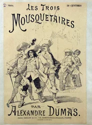 アレクサンドル・デュマ（1802-1870）の「三銃士」の19世紀版の表紙（個人蔵